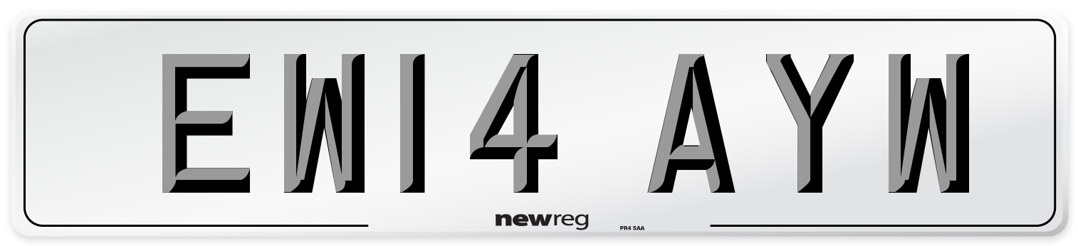 EW14 AYW Number Plate from New Reg